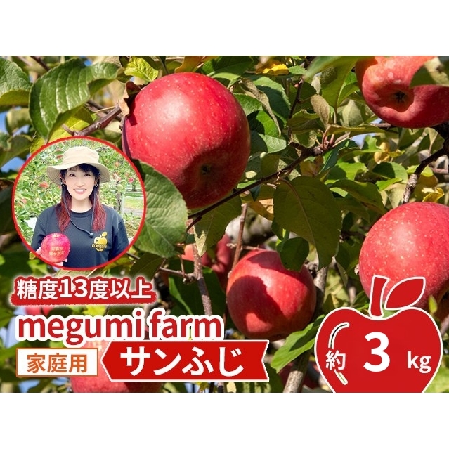 りんご 【 数量限定 】 糖度13度以上 家庭用 サンふじ 約 3kg 糖度 青森 果物 くだもの フルーツ 青森県 鰺ヶ沢青森県鰺ヶ沢町11000果物・フルーツりんご・梨