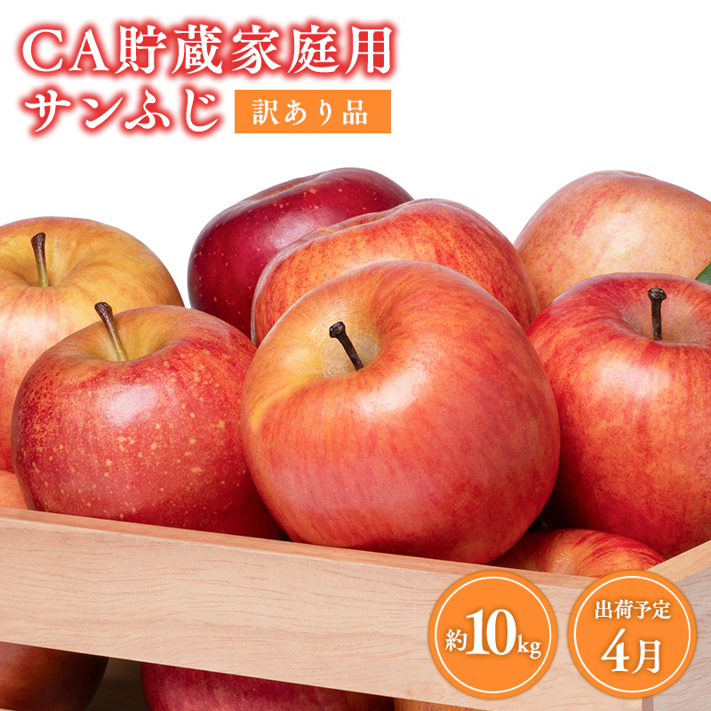 4月 訳ありCA貯蔵 サンふじ 約10kg【森山商店・青森県産・青森りんご・4月】青森県平川市20000果物・フルーツりんご・梨