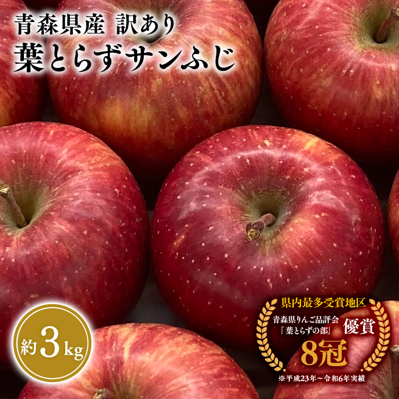 1〜3月 訳あり 葉とらず サンふじ 家庭用 約3kg 【岩渕農園・平川市産・青森りんご・1月・2月・3月】青森県平川市11000果物・フルーツりんご・梨