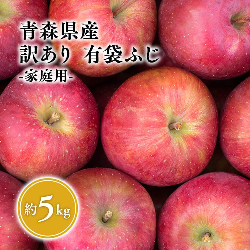 5月 クール便発送【訳あり】家庭用有袋ふじ約5kg【有袋ふじ・りんご・青森・平川・訳あり・家庭用・原田青果・5kg】青森県平川市24000果物・フルーツりんご・梨