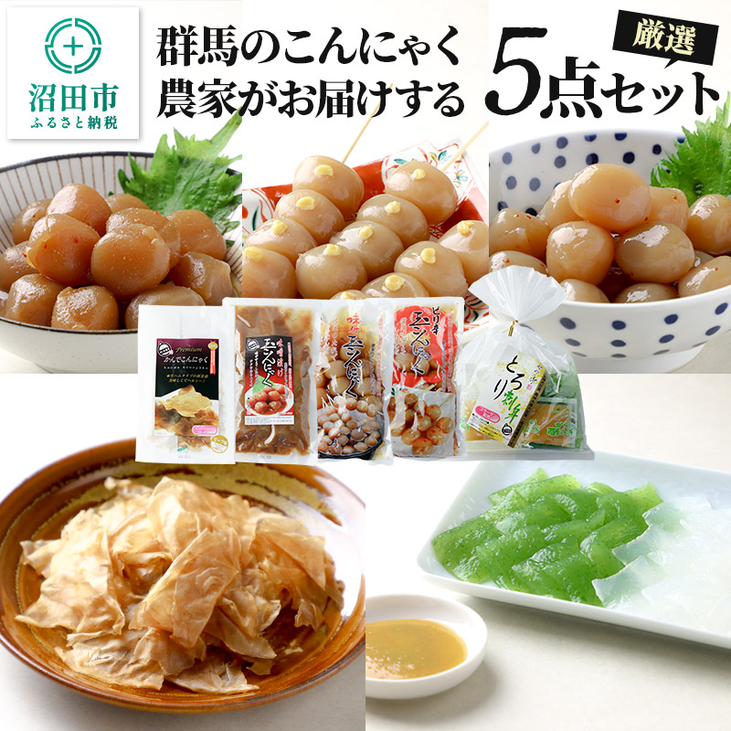 群馬のこんにゃく農家がお届けする厳選5点セット群馬県沼田市14000鍋セット・総菜・加工食品