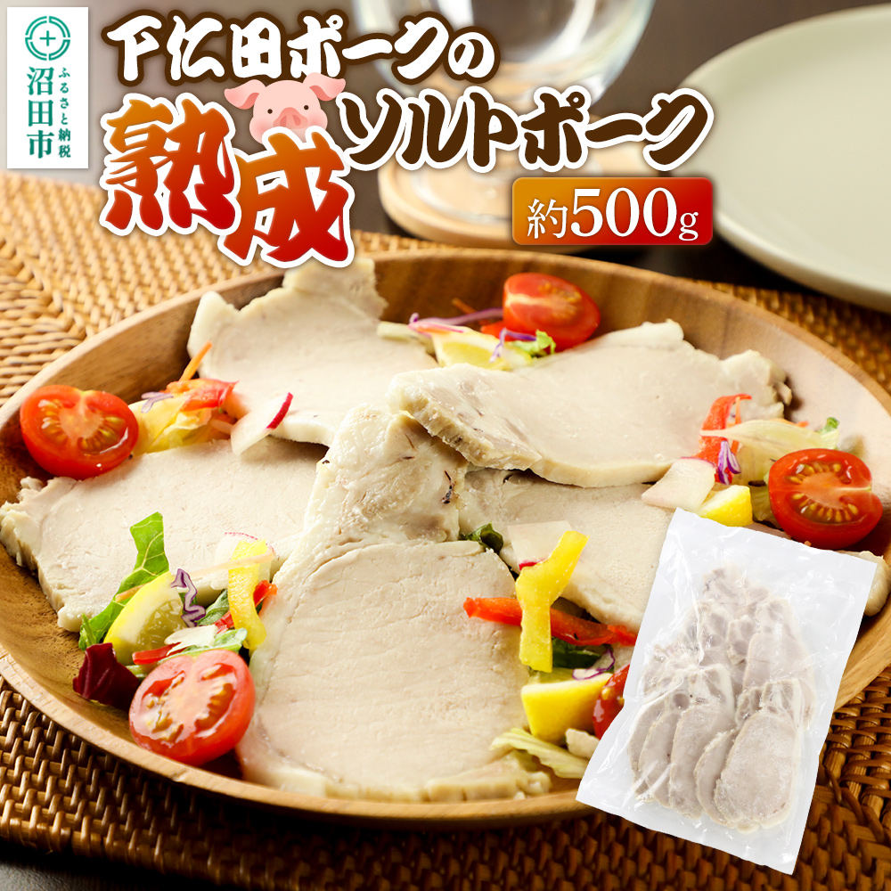 CAS印 下仁田ポークの熟成ソルトポーク 約500g 株式会社沼田魚菜市場仲卸群馬県沼田市13000肉
