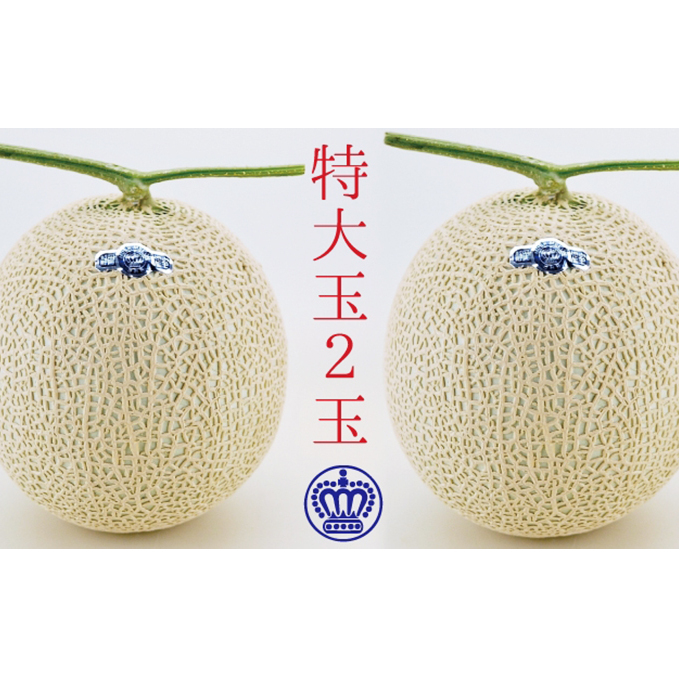 【お歳暮対応】クラウンメロン(白等級)特大玉 2玉入 果物類 メロン青肉 2玉 静岡県袋井市37000果物・フルーツメロン・スイカ