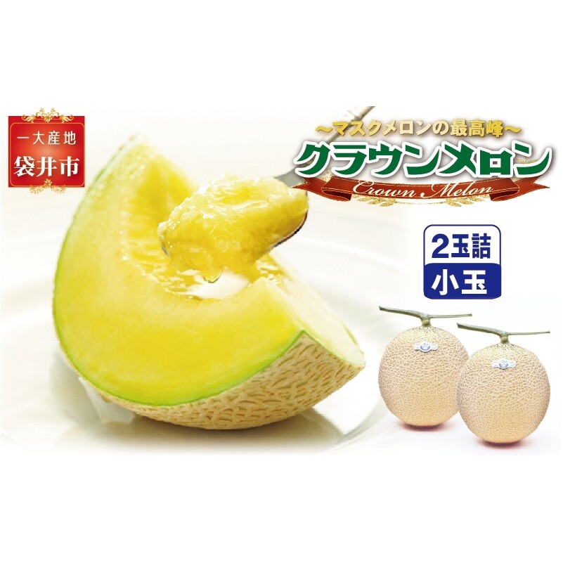 クラウンメロン(白等級)小玉 2玉入  果物類 メロン青肉 静岡県袋井市19000果物・フルーツメロン・スイカ
