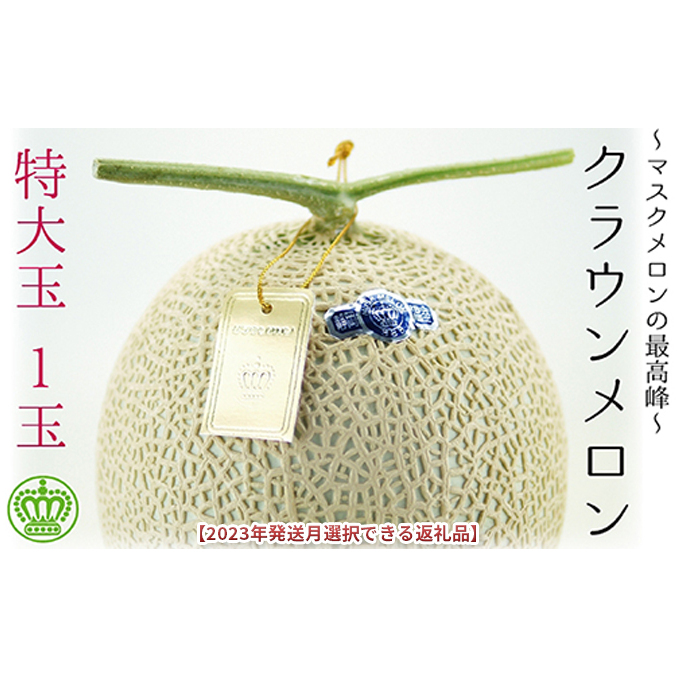 ★発送月選択できる返礼品★ 『クラウンメロン(白等級)特大玉 1玉』  メロン 人気 厳選 ギフト 贈り物 デザート グルメ 袋井市静岡県袋井市19000果物・フルーツメロン・スイカ