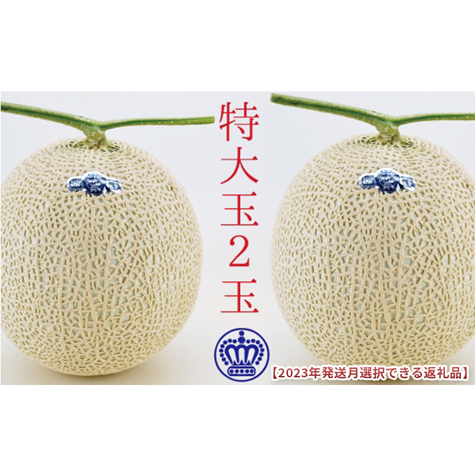 ★発送月選択できる返礼品★ 『クラウンメロン(白等級)特大玉 2玉』  メロン 人気 厳選 ギフト 贈り物 デザート グルメ 袋井市静岡県袋井市38000果物・フルーツメロン・スイカ