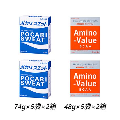 ポカリスエット&アミノバリュー パウダー2種セット 各10袋 大塚製薬 ポカリ健康 運動 スポーツ トレーニング BCAA 人気 厳選 袋井市 飲料 ドリンク 粉末 静岡県袋井市15000お茶・飲料