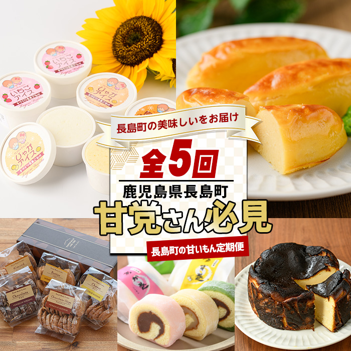 <定期便・毎月発送全5回>甘党さん必見!長島町の甘いもん定期便_nagashima-1519鹿児島県長島町52000野菜・きのこじゃがいも・イモ類