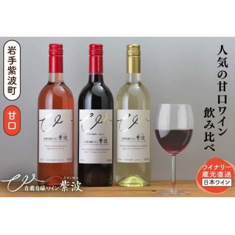 甘口ワイン3本セット (AL101)岩手県紫波町19000酒・アルコールワイン