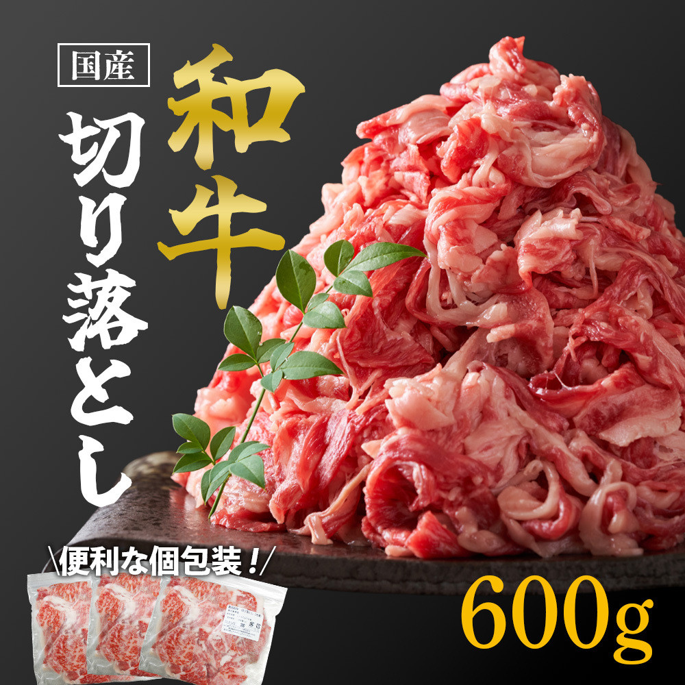 国産和牛切り落とし600g鹿児島県大崎町9000肉牛肉