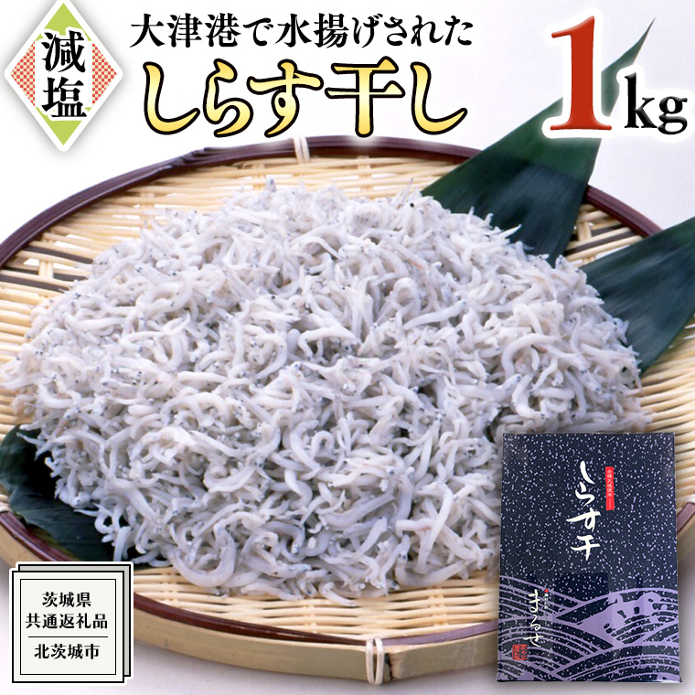 大津港水揚げ しらす干し 1kg (茨城県共通返礼品:北茨城市)しらす しらす丼 国内 北茨城市 水揚げ 新鮮 シラス 海鮮 冷凍 子ども カルシウム 減塩茨城県牛久市9700魚介・海産物その他 魚