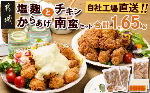 鶏塩こうじからあげとチキン南蛮セット_AA-4402宮崎県都城市10000肉鶏肉