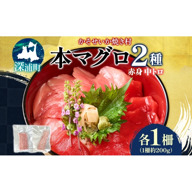 本マグロ 赤身 中トロ 各1柵 セット 国産 本鮪 まぐろ マグロ クロマグロ 鮪 刺身 丼ぶり 寿司 海鮮 魚介 贅沢 お取り寄せ 詰め合わせ グルメ 産地直送  冷凍 道の駅 青森県 深浦町青森県深浦