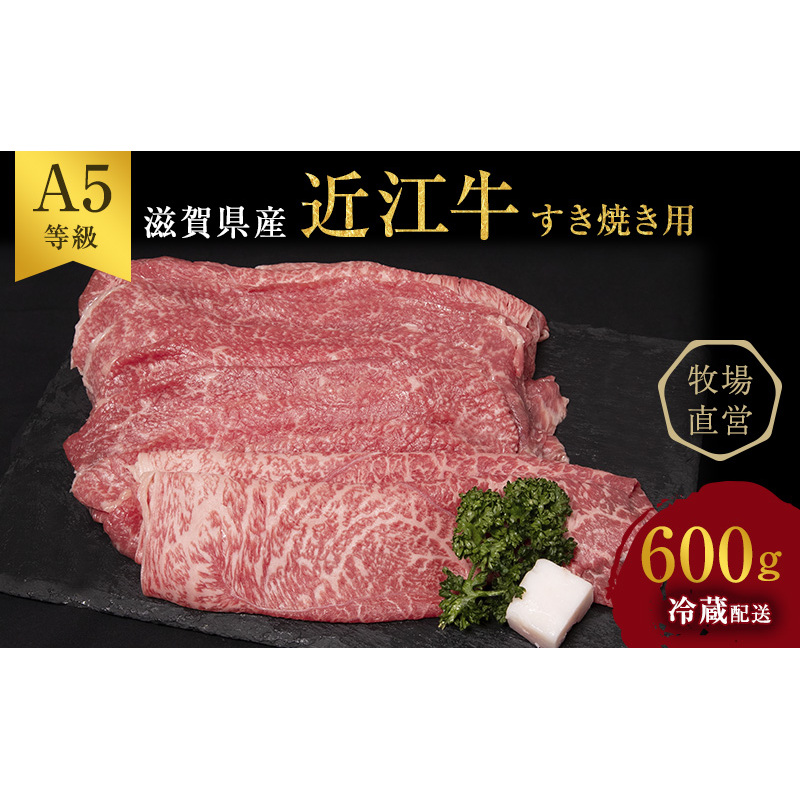 近江牛 すき焼き 約600g A5 雌牛 モモ・カタ・ウデ・バラ系等 西川畜産 牛肉 黒毛和牛 すきやき すき焼き肉 すき焼き用 肉 お肉 牛 和牛 ブランド牛滋賀県豊郷町18000鍋セット・総菜・加工食品