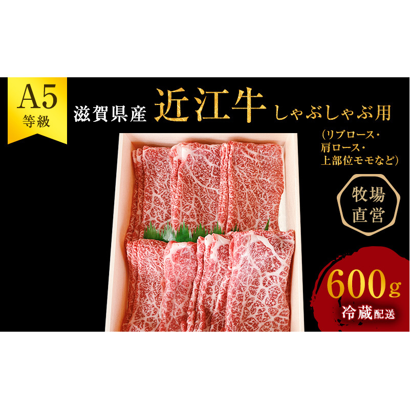 【近江牛 西川畜産】A5ランク雌牛 しゃぶしゃぶ用 約600g (リブロース・肩ロース・上部位モモ等) ふるさと納税 牛肉 お肉 ブランド牛滋賀県豊郷町35000鍋セット・総菜・加工食品鍋セット