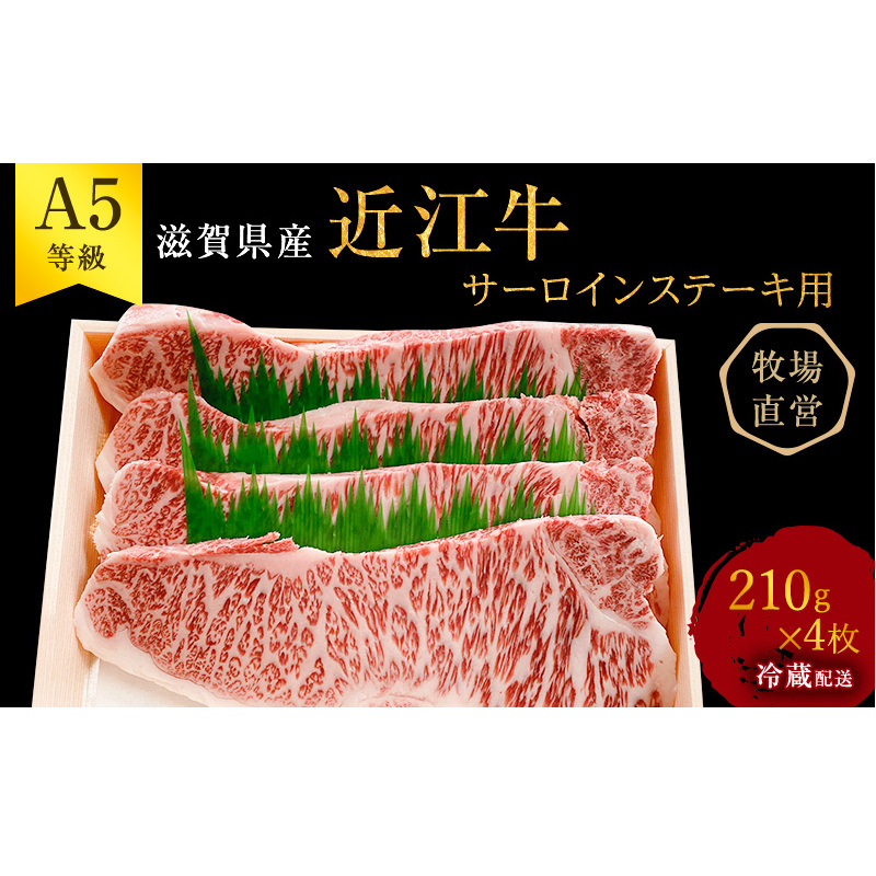 【近江牛 西川畜産】A5ランク雌牛 サーロインステーキ用 約210g×4枚 ふるさと納税 a5 お肉 牛肉 ブランド牛滋賀県豊郷町71000肉牛肉