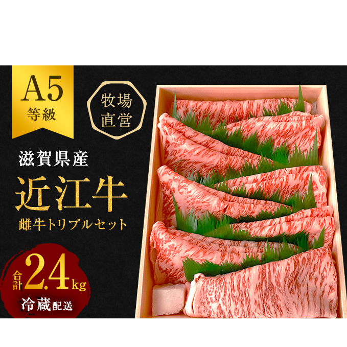 【数量限定】【近江牛 西川畜産】A5ランク雌牛 厳選トリプル ふるさと納税 牛肉 しゃぶしゃぶ すき焼き a5 お肉 サーロイン ブランド牛滋賀県豊郷町210000鍋セット・総菜・加工食品鍋セッ