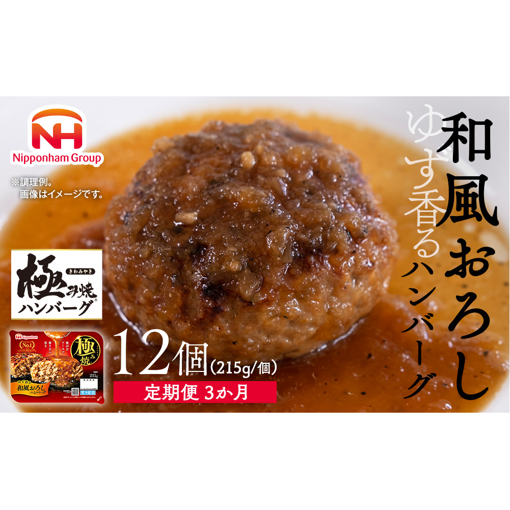 極み焼きハンバーグ（和風おろしソース）セット定期便3か月 定期便 | 茨城県常総市 | JRE MALLふるさと納税