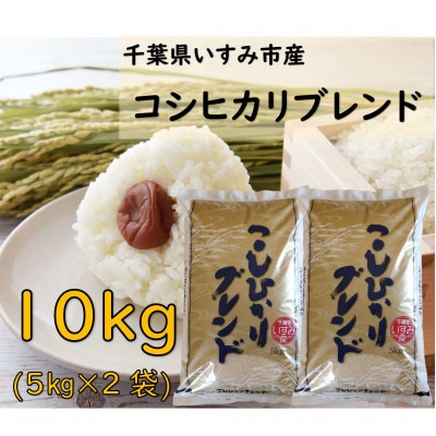 【千葉県いすみ市産】コシヒカリブレンド 精米10kg(5kg×2袋)【1546626】千葉県いすみ市18000米・パン白米