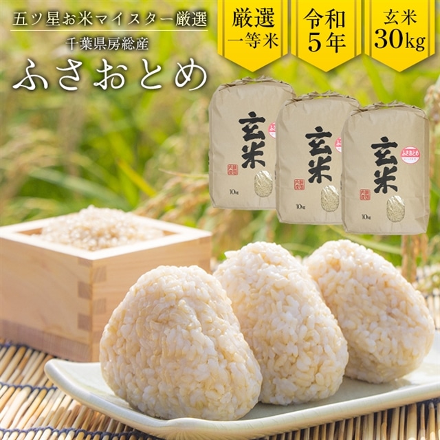 G-67 令和5年 千葉県産「ふさおとめ」30kg(玄米)千葉県富津市45000米・パン玄米・雑穀米・もち米・餅