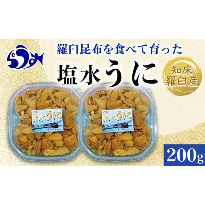 【先行予約/2026年1月より発送】天然 エゾバフンうに (中)塩水うに 200g (100g×2枚)ミョウバン不使用 北海道産 知床羅臼産北海道羅臼町35000魚介・海産物イカ・タコ・ウニ
