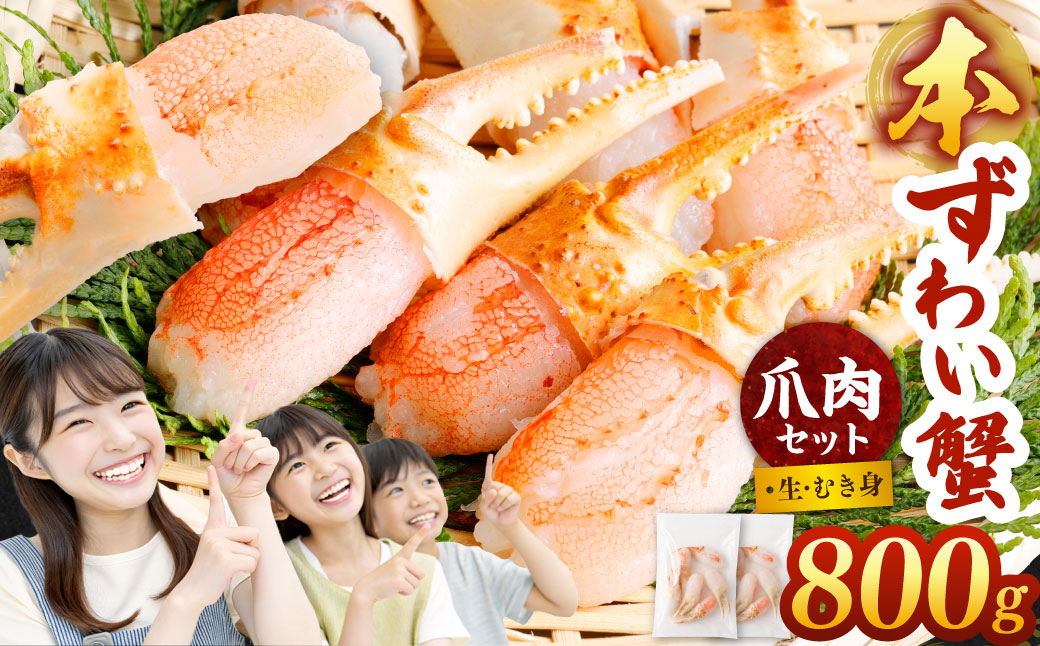 本ズワイ蟹 カニ 生爪セット 800g | 海鮮 カニ かに 蟹 ずわい蟹 爪 ズワイガニ ポーション むき身 カニしゃぶ しゃぶしゃぶ 簡単調理 冷凍大阪府阪南市18000魚介・海産物カニ