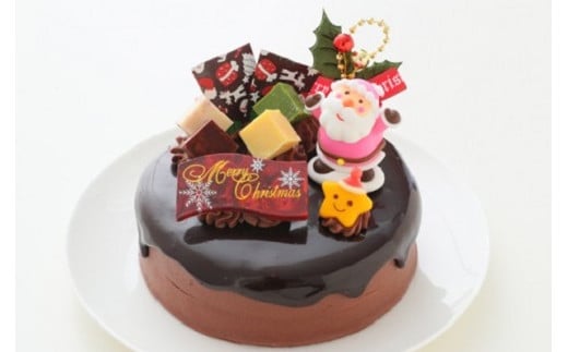 クリスマスケーキ ドリップクリスマスチョコケーキ 5号 ホール型 【2024年12月20日から23日発送予定】 15cm 3〜5人向け クリスマス ケーキ チョコレート チョコ 冷凍 ロウソク付大阪府阪南市2000