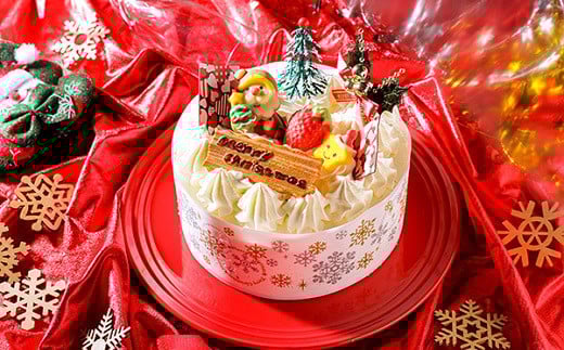 2024 クリスマスケーキ 生クリームケーキ 5号 ホール型 【2024年12月20日から23日発送予定】 15cm 3〜5人向け クリスマス ケーキ 人気 ケーキ屋 冷凍 ロウソク付大阪府阪南市20000菓子・スイーツケ