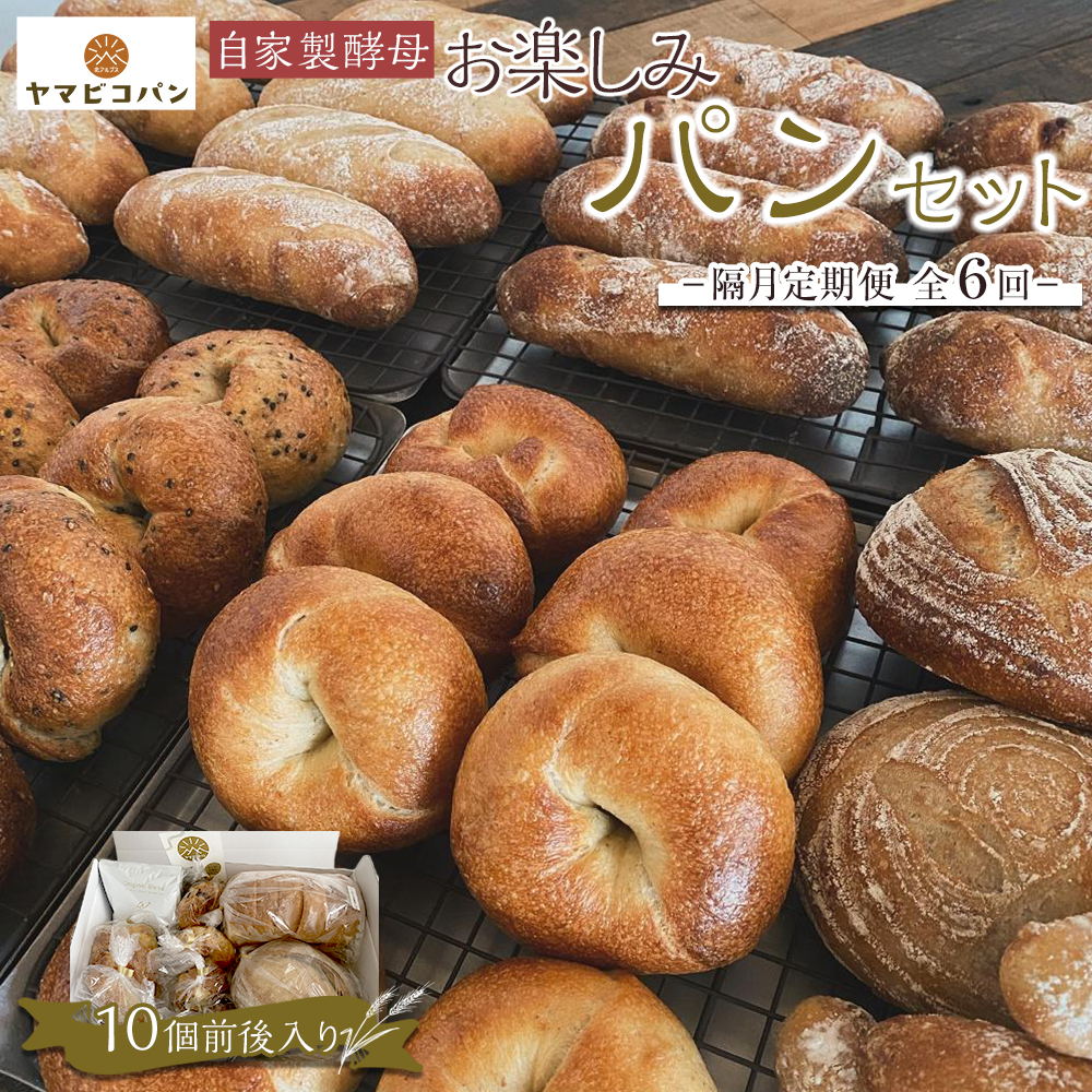 自家製酵母おたのしみパンセット80サイズ≪隔月定期便全6回≫長野県大町市98000米・パンパン