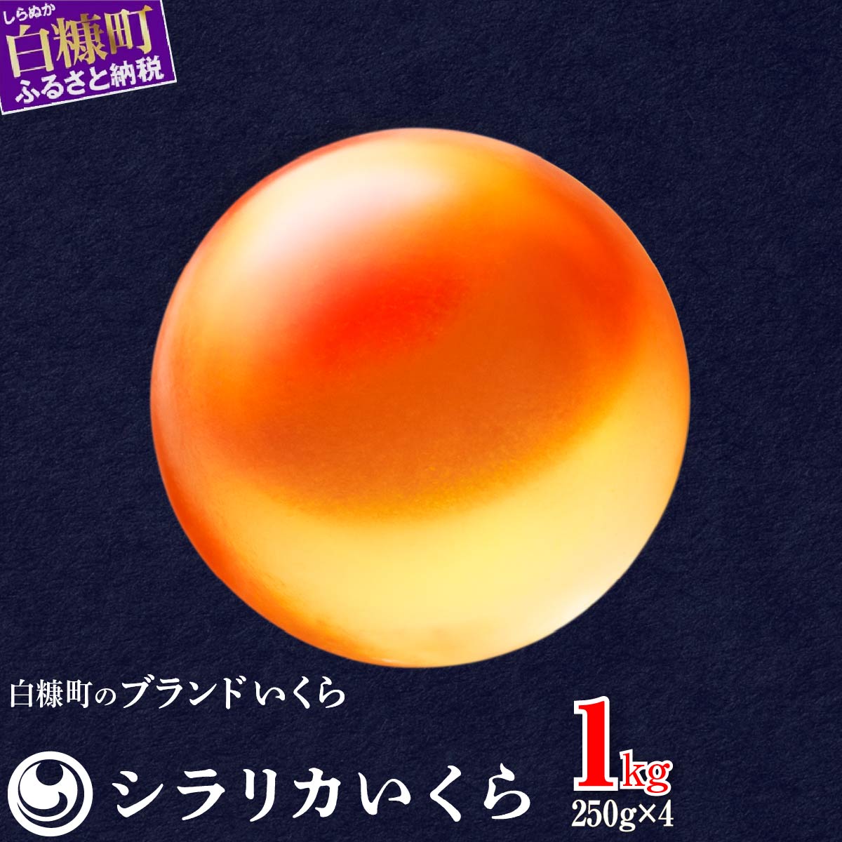 シラリカいくら(生いくら)【1kg(250g×4)】〔お好みに味付けができます〕_K061-0920-60DAYS北海道白糠町61000魚介・海産物いくら