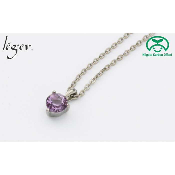 【アメジスト】純チタンネックレス 煌き【カーボン・オフセット対象】新潟県125000衣類・装飾品・工芸品アクセサリー