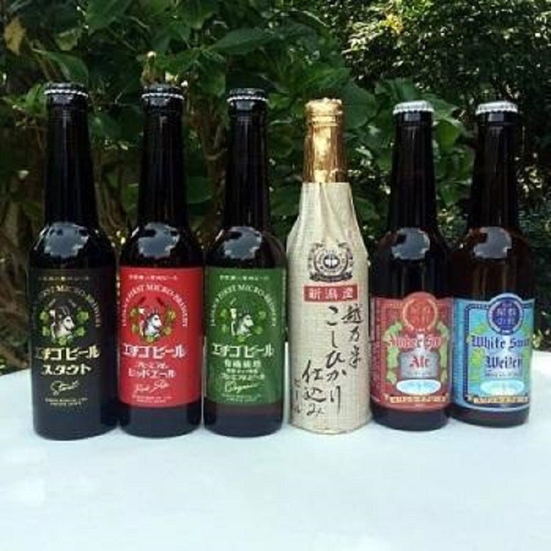 新潟地ビール飲み比べ 「日本初!世界金賞受賞ビール」 + 「地ビール全国第一号」新潟県16000酒・アルコールビール・発泡酒