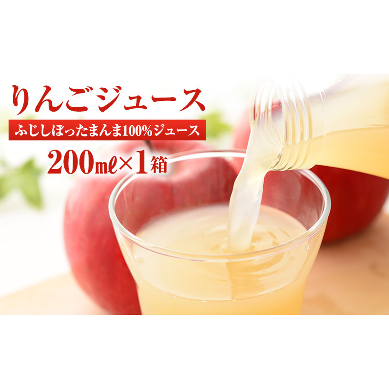 りんごジュース サンふじしぼったまんま100%ジュース200ml×1箱(20本入り)長野県山ノ内町19000お茶・飲料果汁・野菜飲料