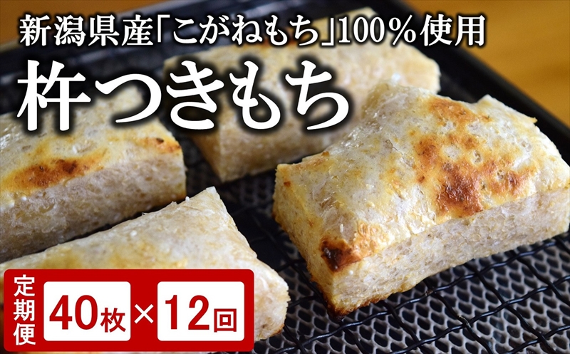 【12ヶ月定期便】玄米餅 切り餅 430g×5パック(計 40切)×12回 杵つきもち新潟県柏崎市140000米・パン玄米・雑穀米・もち米・餅