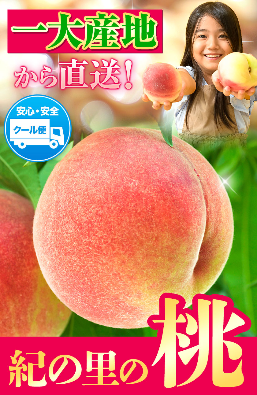 桃 もも【2026年先行予約】和歌山県産 紀の里の桃 約1kg (3-5玉入り)《6月中旬-8月中旬頃出荷》 桃 2026年 先行 桃 先行予約2026 もも2026 白鳳 日川白鳳 八旗白鳳 清水白桃 川中島白桃 つきあかり