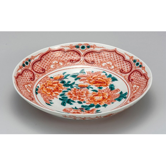 九谷焼 7号鉢・赤絵 a01 インテリア 工芸品 装飾品 石川県能美市34000雑貨・日用品食器・グラス