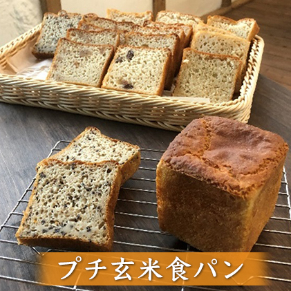 無農薬・有機栽培米100%使用の玄米粉(米粉)でグルテンフリー プチ玄米食パン 16個セット(プレーン・クルミ・レーズン・ごま) 朝食 玄米パン 石川県能美市24000米・パンパン
