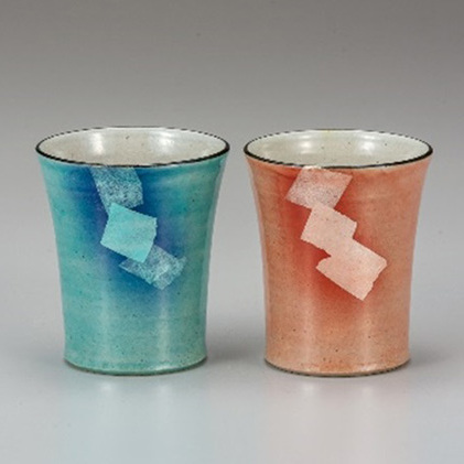 九谷焼 ペアフリーカップ/銀彩 a04 工芸品 グラス タンブラー 酒器 結婚 出産 内祝い 引き出物 金婚式 誕生日プレゼント 還暦祝い 古希 喜寿 米寿 退職 定年 プレゼント お祝い お返し お礼 石
