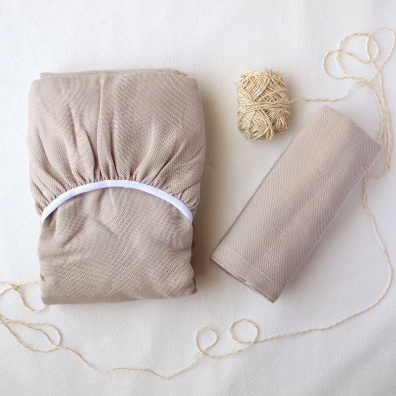【tissu de coton/ハニカム織】泉州南部織 BED用シングルシーツ&ピロー(BE) G1950大阪府泉佐野市11000雑貨・日用品寝具・タオル
