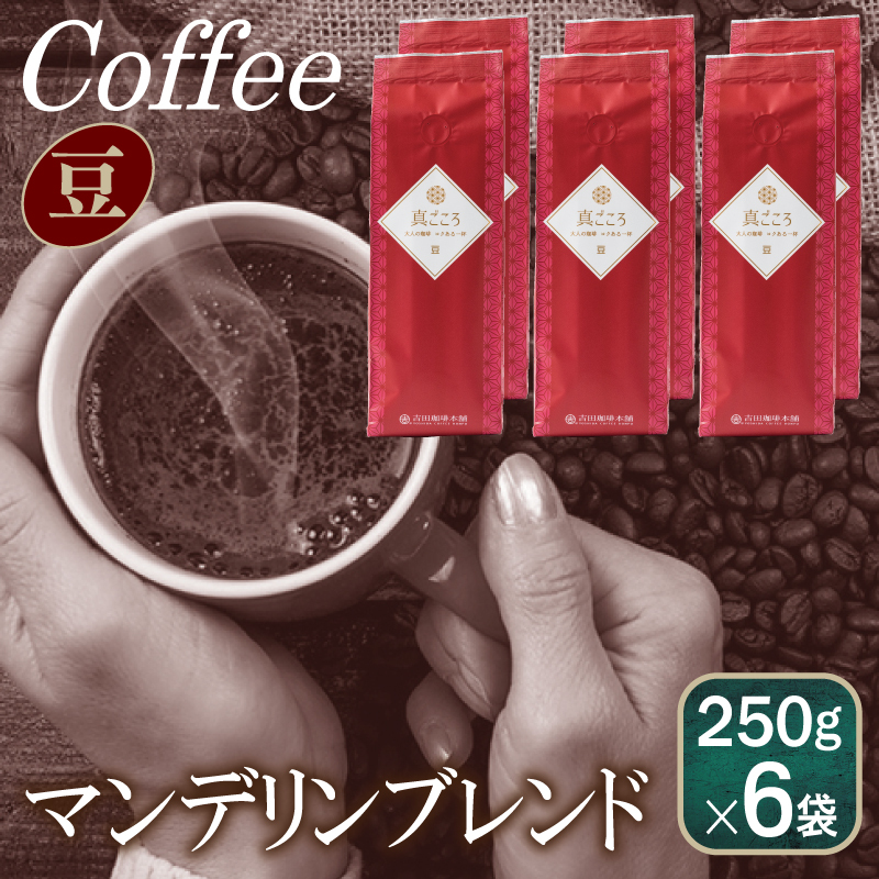 真ごころブレンド    250g×6袋/豆 【珈琲 こーひー コーヒー 自家焙煎 オリジナル ギフト キャンプ アウトドア 家計応援】 099H1860大阪府泉佐野市19500お茶・飲料コーヒー・紅茶