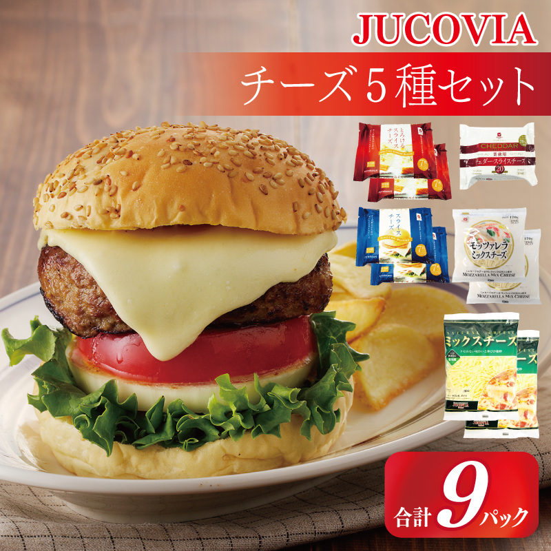 【ムラカワチーズ】JUCOVIA スライスチーズ3種・シュレッドチーズ2種セット 合計9P【食べ比べ セット 詰め合わせ 小分け 普段使い 高評価 ちーず】 010B1641大阪府泉佐野市11000卵・乳製品その他