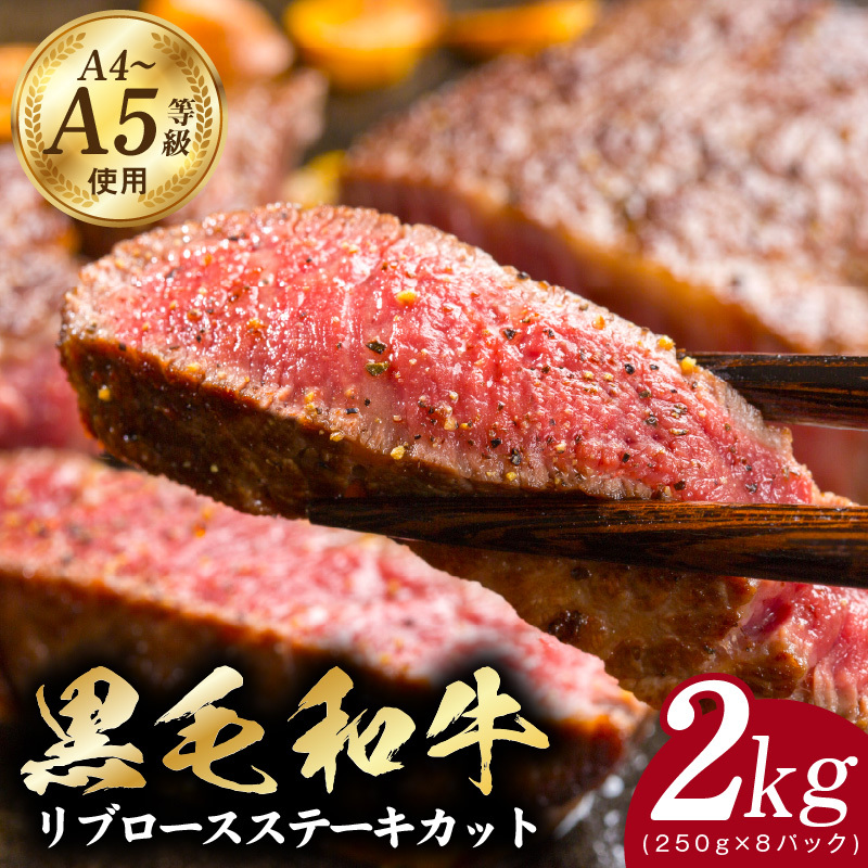 A5/A4ランク 黒毛和牛 リブロースステーキカット 合計2kg(250g×8P)【極味付け肉】 CFX0065大阪府泉佐野市39000肉牛肉