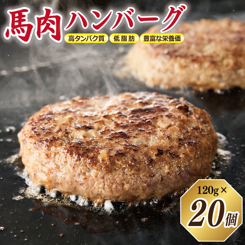桜文 馬肉ハンバーグ 総量2.4kg(120g×20個) 個包装 099H3402大阪府泉佐野市10000肉加工肉(ハム・ソーセージ等)
