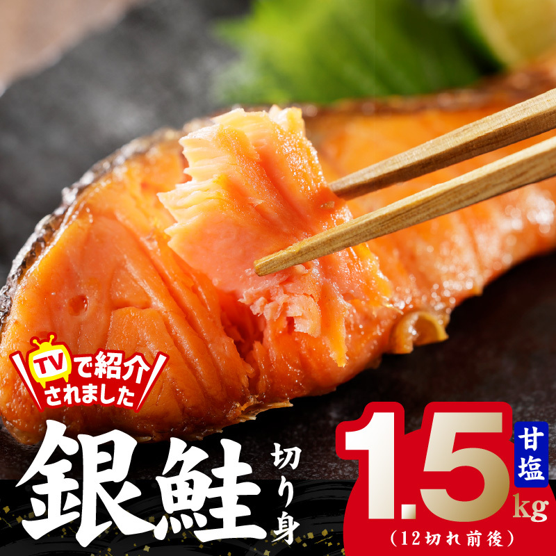 銀鮭 切り身 1.5kg お試し 12切れ前後【TVで紹介 訳あり サイズ不揃い 海鮮 魚介 鮭 さけ しゃけ お弁当 簡単調理】 kgp0007大阪府泉佐野市9000魚介・海産物その他 魚介・海産物