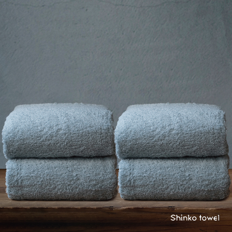 【TVで紹介!】おぅ!え〜やん バスタオル(ブルー)4枚【泉州タオル 国産 吸水 普段使い 無地 シンプル 日用品 家族 ファミリー】  G3486大阪府泉佐野市30000雑貨・日用品寝具・タオル