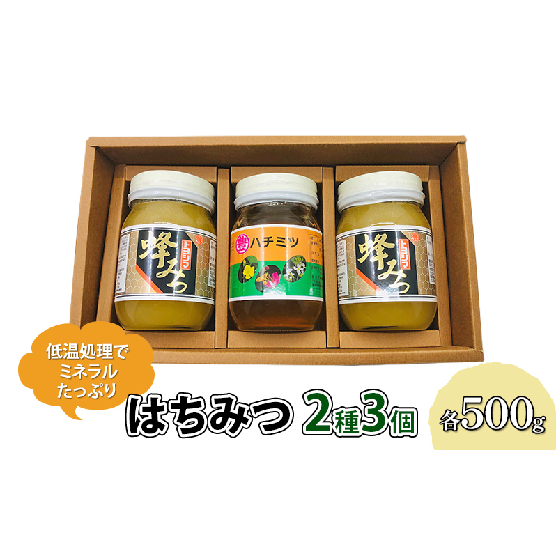はちみつ セット 2種 レンゲブレンド 500g×2個 野山のハチミツ 500g×1個 詰め合わせ 食べ比べ 蜂蜜 ハチミツ 福岡県朝倉市22000鍋セット・総菜・加工食品ジャム・はちみつ