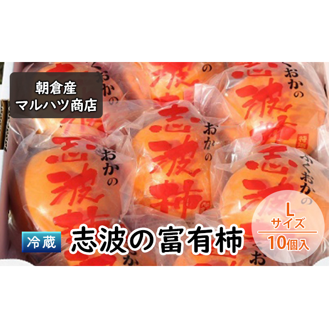柿 冷蔵 志波の富有柿 Lサイズ×10個入 マルハツ商店 配送不可:離島 果物類 かき 福岡県朝倉市15000果物・フルーツその他 果物・フルーツ