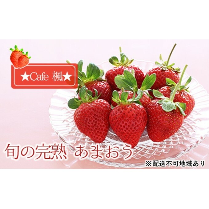 旬の完熟 あまおう ★Cafe 楓★【配送不可:北海道・東北・沖縄・離島】 果物類 いちご 苺 イチゴ 福岡県朝倉市15000果物・フルーツいちご