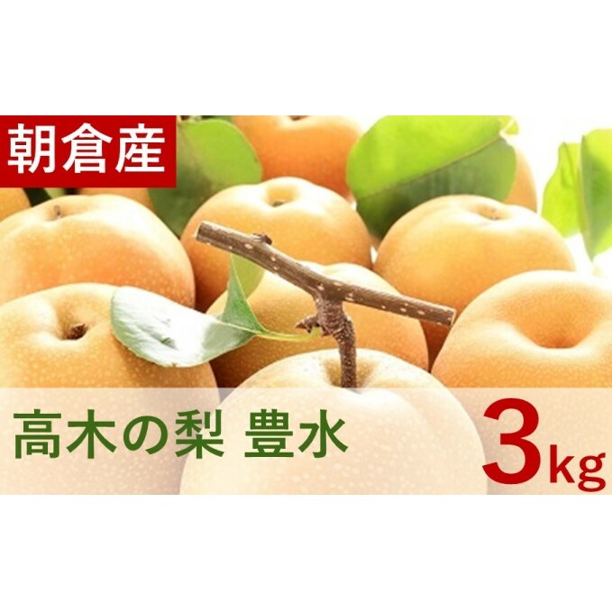高木の梨 豊水 3kg(5〜6玉) フルーツ 果物 デザート 食後 おやつ 糖度13度 秋の味覚 秋のフルーツ 福岡県産 朝倉市産 福岡県朝倉市18000果物・フルーツその他 果物・フルーツ