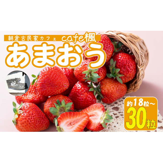 いちご あまおう 18粒〜30粒 旬のあまおう ★ Cafe 楓 ★ イチゴ 苺 果物 フルーツ 配送不可:北海道・東北・沖縄・離島 福岡県朝倉市15000果物・フルーツいちご
